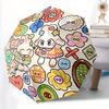 1pc Button Friends Automatic Opening/closing Umbrella with Auto Open/Close, Windproof, Foldable Sunshade, Perfect Gift for Friends, Durable