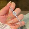 Корейский простой квадратный цирконовый браслет, легкая роскошь, нишевый изысканный браслет 0 ювелирные изделия высокого класса для женщин