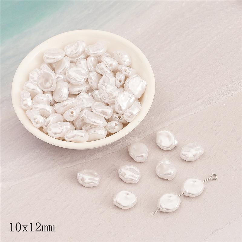 Геометрическая форма имитация жемчуга из АБС-пластика, бусины с прямым отверстием, браслет «сделай сам», ювелирные аксессуары