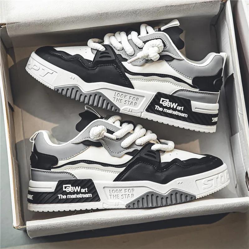 Internet Celebrity Men's Shoes In Summer New Versatile Thick-soled Casual Flat Shoes Non-slip Teen Sports Trendy Shoes