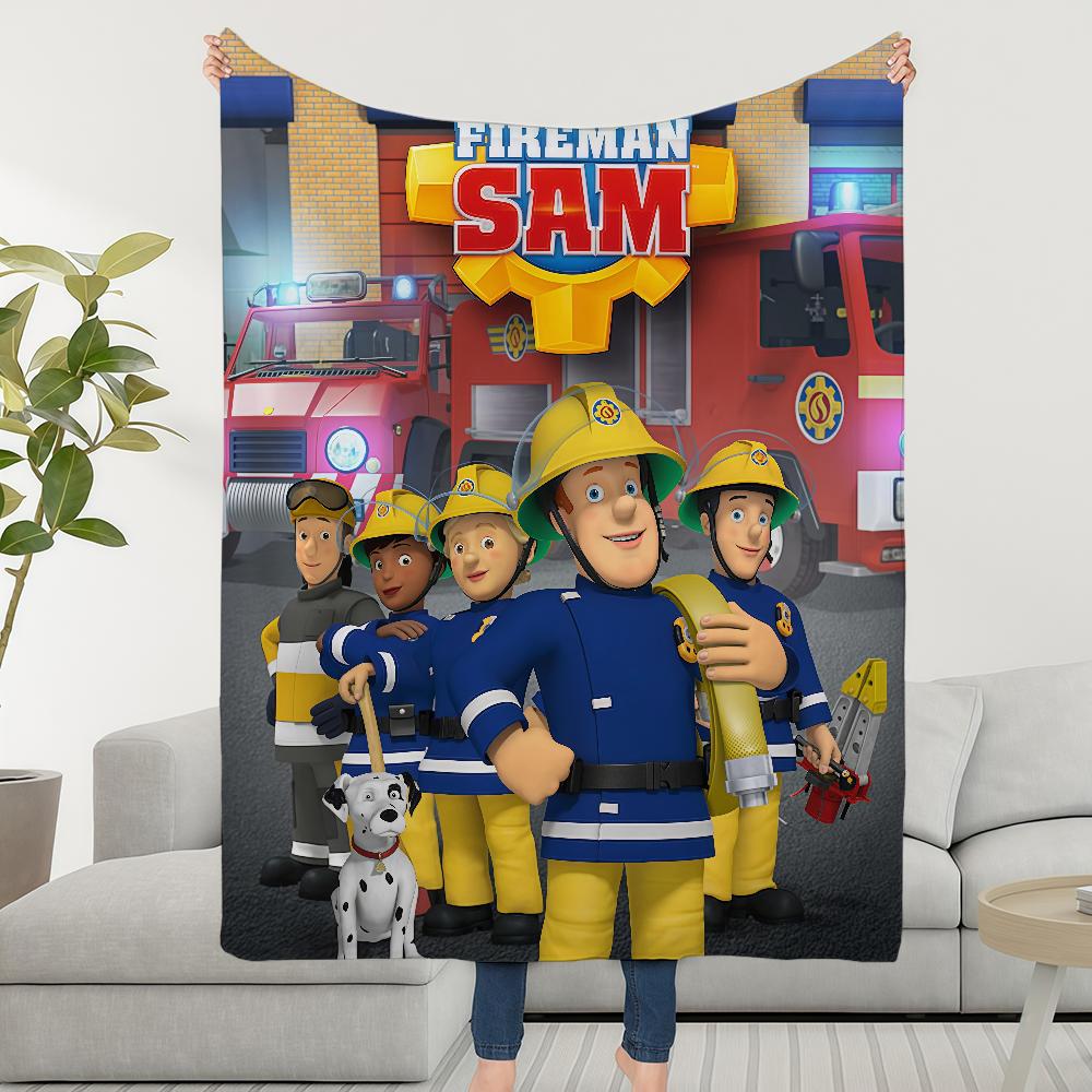 Blanket Throw Super Cosy Plush F-FiremanS Living Room Cartoon S-SamS Sofa Couch Childish Birthday Gifts