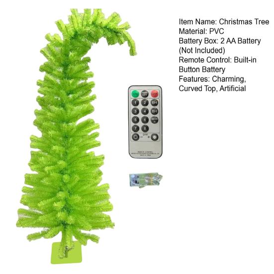 Верхушка для рождественской елки из сосновых иголок, изогнутая, искусственная зеленая рождественская елка