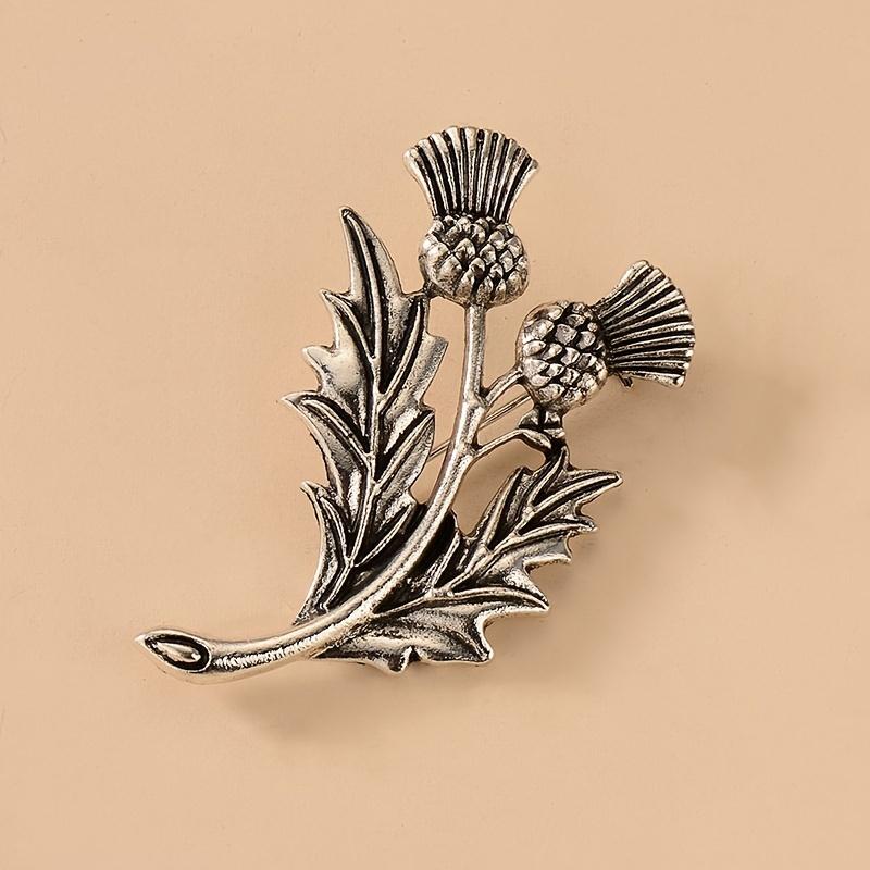 Vintage Creative Thistle Brooch Pin Corsage Clothing Accessories
