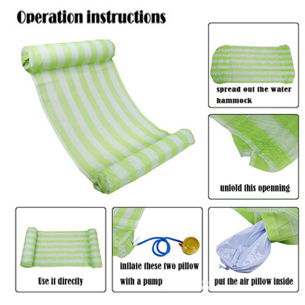 Adults Floating Bed Foldable Portable Inflatable Row for Summer Outdoor Swimming Beach