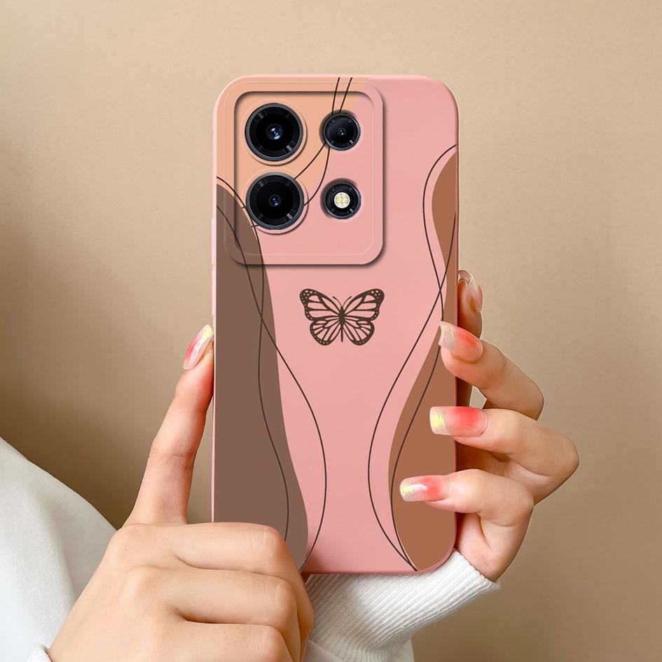 Чехол для Itel S23 Plus A60s A05S Infinix Hot 30 Play 30i Tecno Pova 4 5 Pro, чехол с бабочкой и подсолнухом, матовый квадратный мягкий силиконовый противоударный бампер