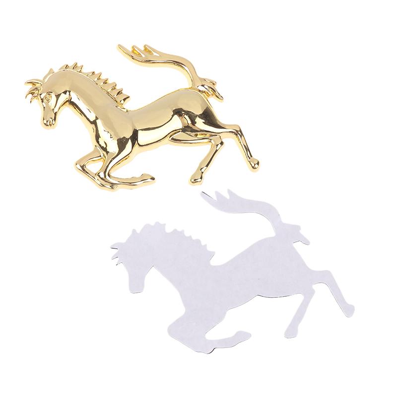 3D Metal Running Horse Emblem Stickers Car Personalized Sticker Decal Auto Window Body Side Tail Bumper Badge Sticker Decoration