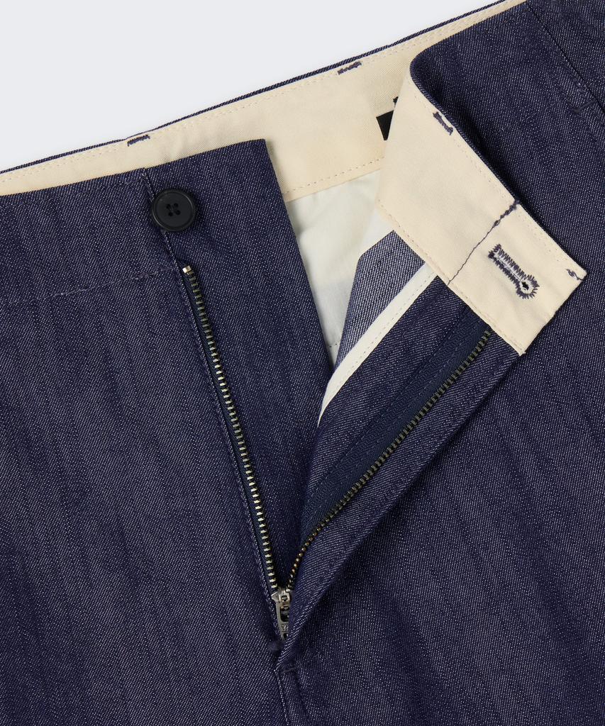 MUSINSA STANDARD Slub Denim-Like Officer Pants [Medium Indigo]