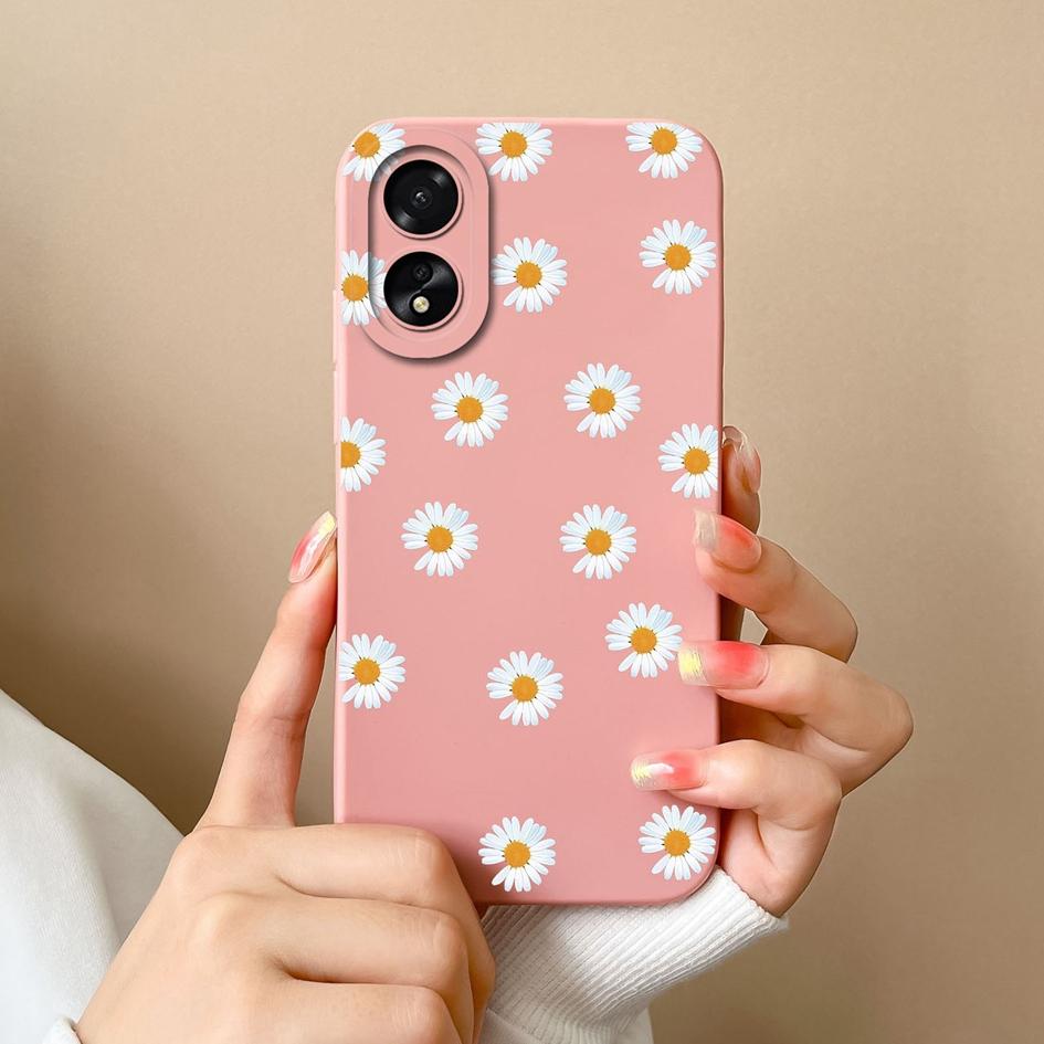 For OPPO A2 A38 A58 A78 A79 Realme 11 Pro Plus Phone Case Cute Fashion High Quality Sunflower Butterfly Matte Liquid Silicone For OPPO Phone Bumper