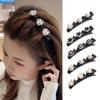 Hairpin Braid Artifact Anti-slip Anti-falling Elastic Clover Bangs To Use Headdress Easy Double Clips Hairpin for Daily