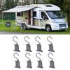 Крючки для тентов на колесах для фонарей, аксессуары для тентов для кемпинга, вешалки для вечеринок на колесах, вешалки для светильников, 8 шт.