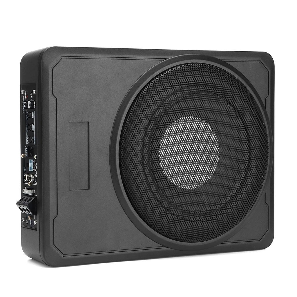 10 дюймов, 12 В, 600 Вт, автомобильный сабвуфер, HIFI, тонкий автомобильный динамик с басами под сиденьем, сабвуфер, усилитель мощности, динамик, аудиопроцессор