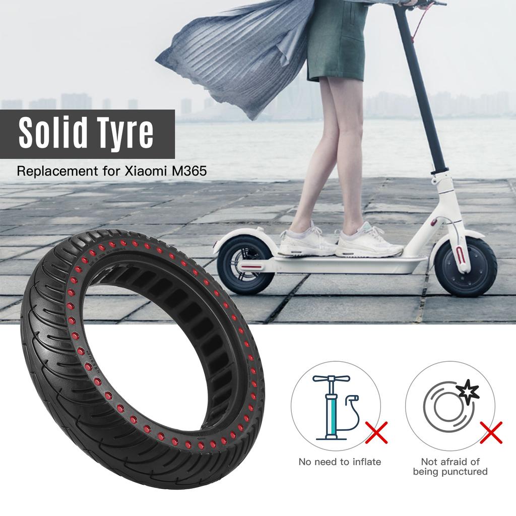 Electric Scooter Tire 8.5 Inches Electric Scooter Tire Shock-absorbing Rubber Wheel Non-pneumatic