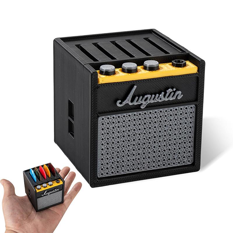 Портативный держатель для медиатора, 3D-печатный ящик для хранения медиатора с гнездом для медиатора, гитарный каподастр, тюнер, кейс для хранения струн, подставки для дисплеев
