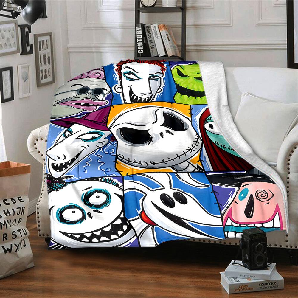 1pc Jack Christmas9 Blanket, Gift, for Men and Women, Soft Blanket, Good for Sofa Bed Couch Travel, Lightweight Flannel Blanket