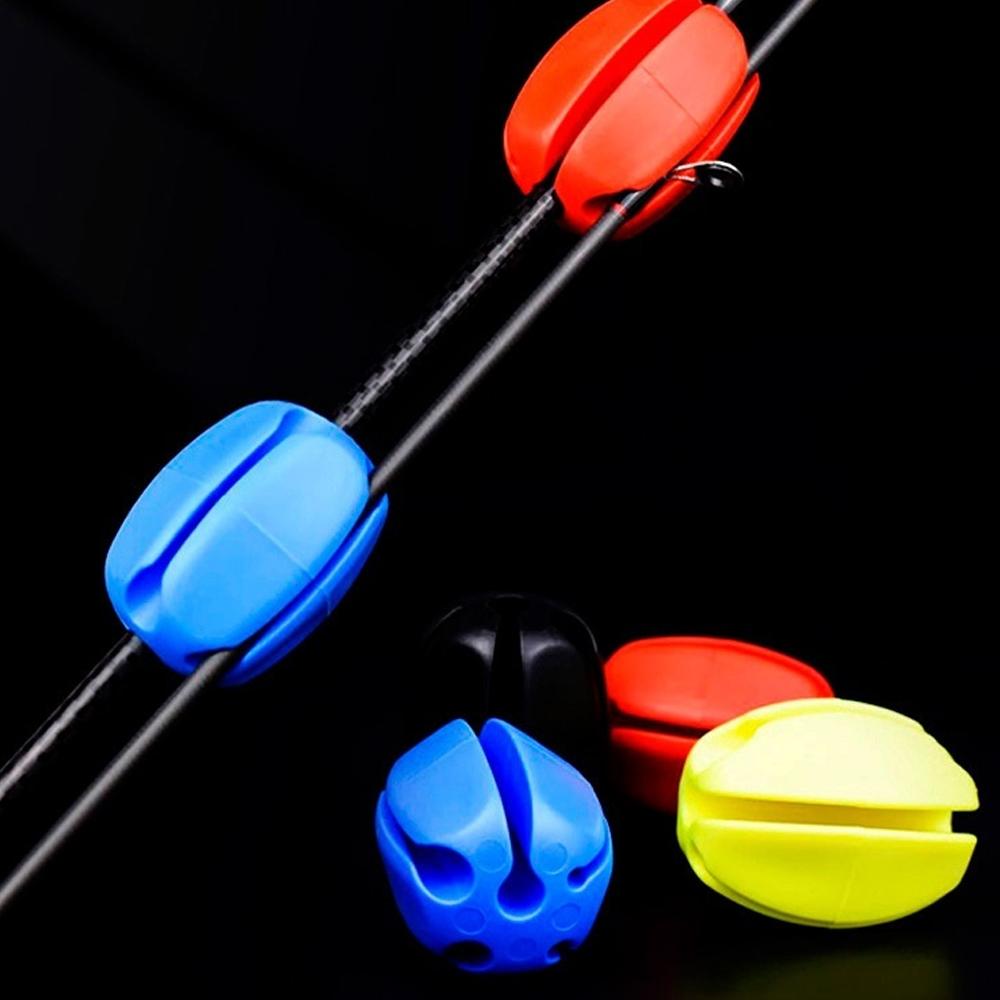 5 шт. Силиконовые ремешки-держатели для удочек с шариками, 5 отверстий, легкие, органайзер для рыболовных снастей, стойки для хранения, рыболовные аксессуары