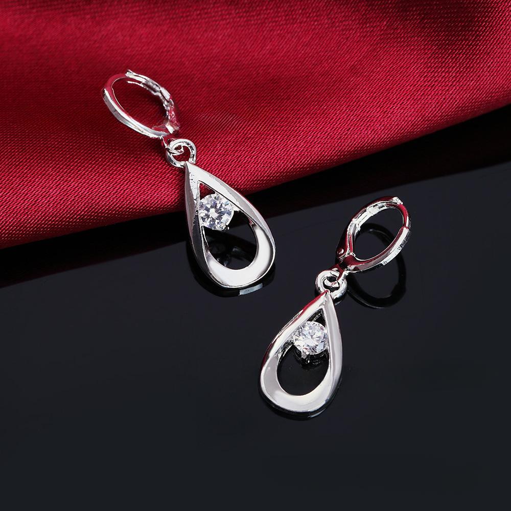 Посеребренные серьги Серебряные серьги S925 модные серьги с цирконом в форме капли воды минималистские украшения