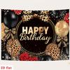2D Wild Leopard Print Birthday Backdrop Adult Party Photoshoot Background