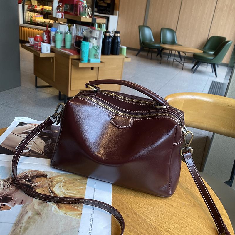 Летняя сумка через плечо из натуральной кожи большой вместимости с широким плечевым ремнем, мягкая повседневная сумка-тоут из коровьей кожи Boston