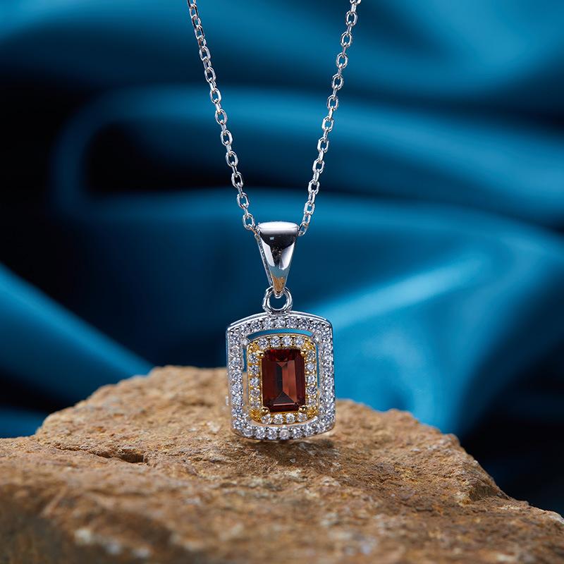 Нишевые Высококачественные Чувственные Серьги-Гвоздики из Стерлингового Серебра S925 с Натуральными Цветными Драгоценными Камнями Разделение Цвета Не Выцветает Ювелирные Изделия
