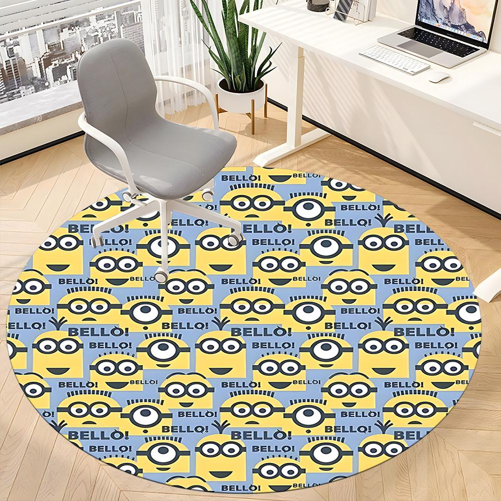 Minions Bello Office Round Area Rug, Under Office Chairs Bedroom Living Room Home Decor, a1022422