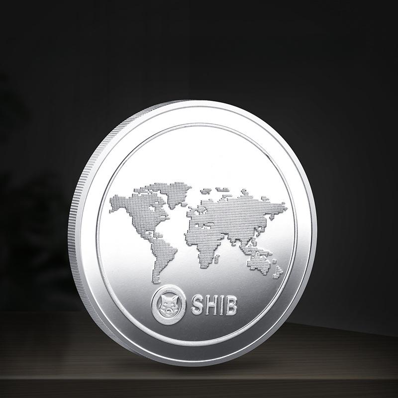 Цветная УФ Монета Сиба-ину Виртуальная Памятная монета Цифровая Виртуальная валюта Золотые монеты, Рождественский подарок, Наполнители для чулка