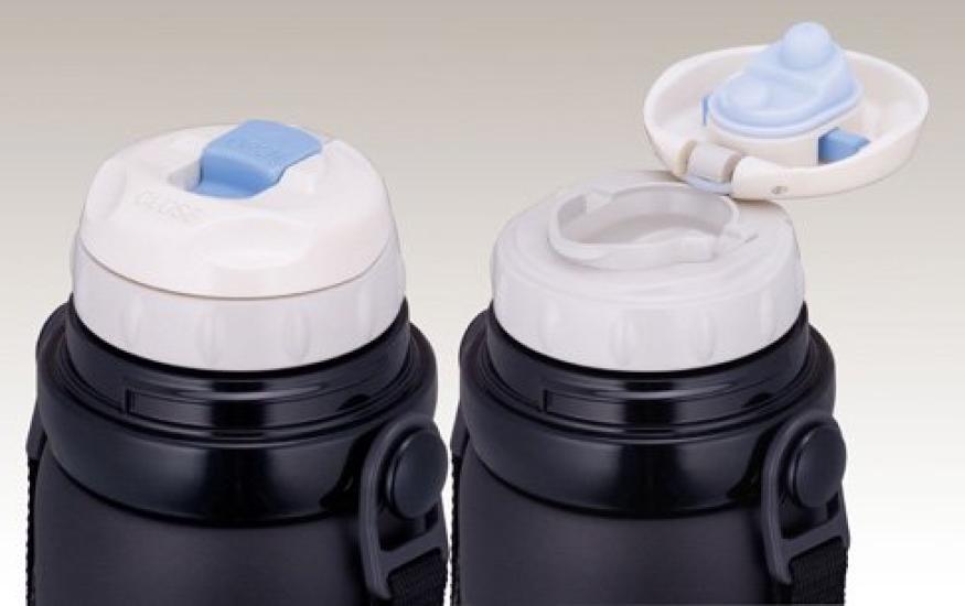 Термос с вакуумной изоляцией, черный металлик MBK, 2-х местный, 0,8 л/0,82 л FEG-800W