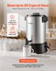 VEVOR Commercial Coffee Urn, 30 Cup 4.5L Hot Beverage Dispenser with Dripless Faucet, 1190W Quick-Brewing Coffee Maker, Automatic Temperature Control