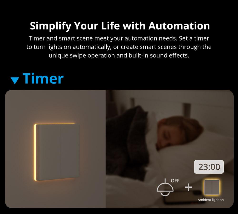 Умный сенсорный выключатель SONOFF T5 TX Ultimate с пультом дистанционного управления для Alexa