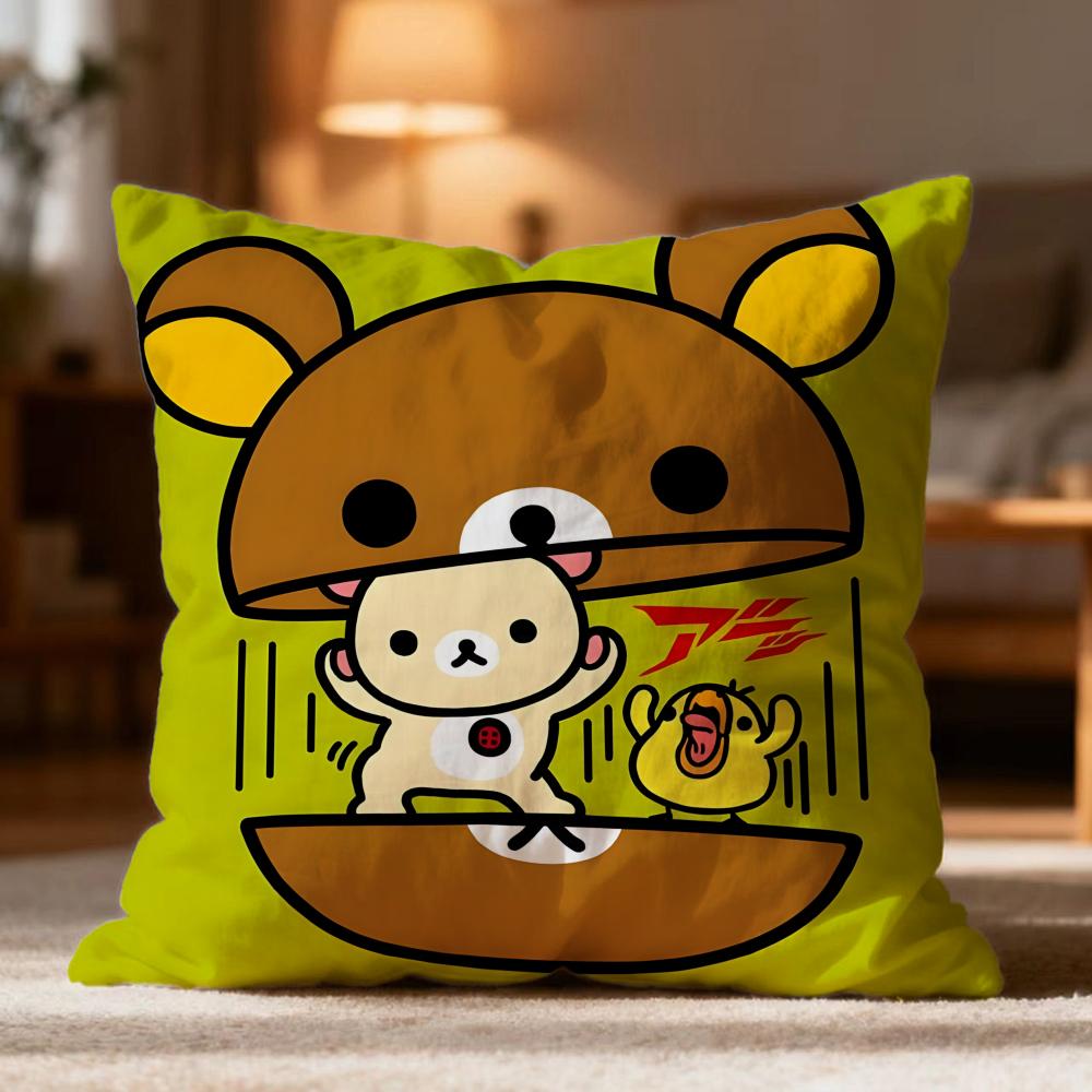 Модная наволочка-подушка R-RRilakkuma Мягкая моющаяся наволочка для дивана, кровати, путешествий, офиса