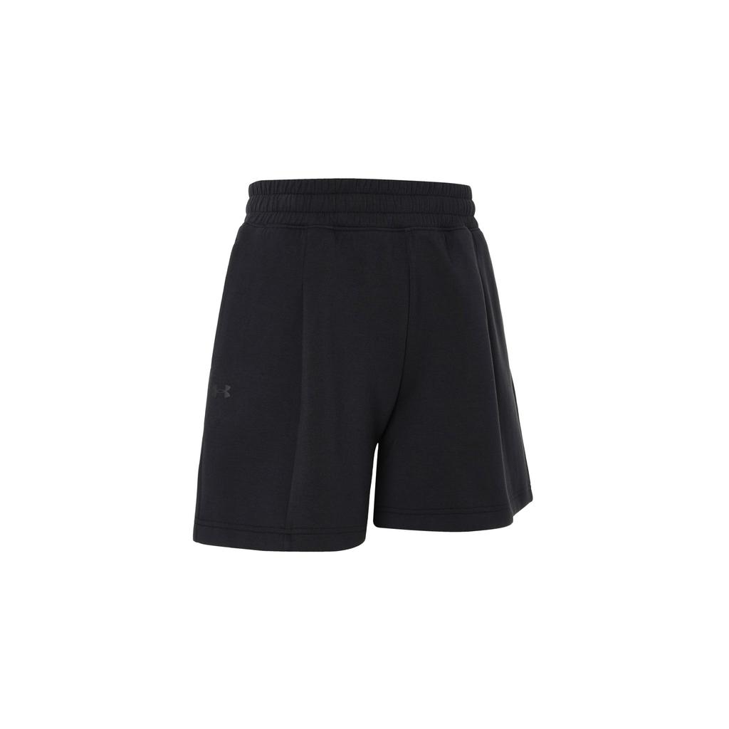 Under Armour Тренировочные шорты Unstoppable Solid Fleece со складками, женские, черные 1382764-001