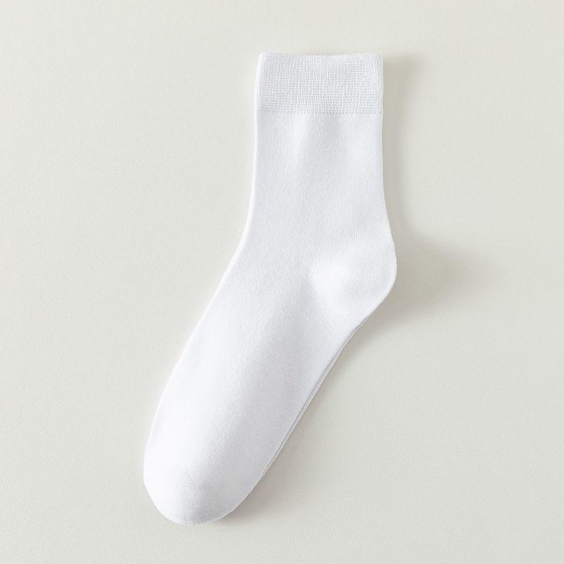 Мужские носки средней длины, однотонные, черные, дезодорирующие, впитывающие пот, деловые, повседневные, на все времена года