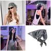 Hair Scarf Club Bandana Head Wrap Subculture Shimmering Silver Futurist for Adults Creative Subculture Headwear