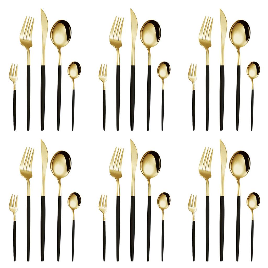 TeamSky Cutlery Stainless Cutlery Dinnerware 3 Colors To Choose Cutipol Western Dinnerware For Home Dishwasher Tableware Dinner Kitchen Wedding Gift