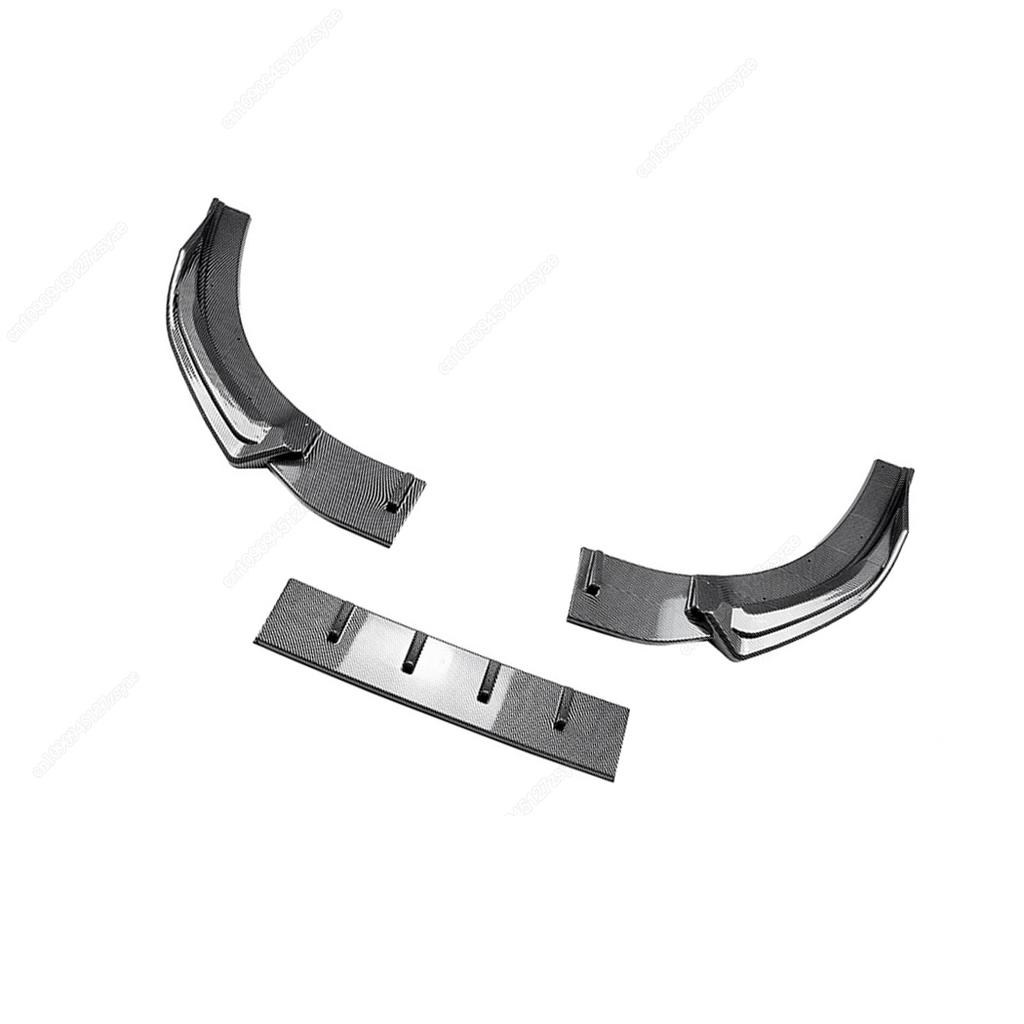 3Pcs Car Front Bumper Lip Spoiler Splitter Diffuser For VW Golf 8.5 MK8.5 GTI Rline 2024-2025+ ABS Gloss Black Bodykits Tuning