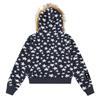 American Retro Star Print Hooded Sweatshirt Loose Zip Up Jacket Streetwear