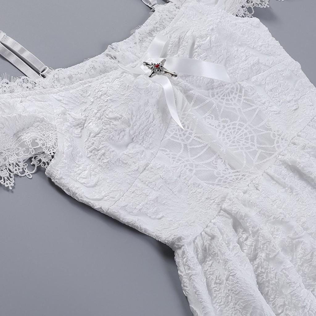 (радость выбирать)Женское однотонное кружевное мини-платье в стиле панк в готическом стиле в стиле пэчворк