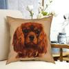 Cavalier King Charles Spaniel Square Pillow Case Throw Pillow Cute Dog Funny Cushion Covers