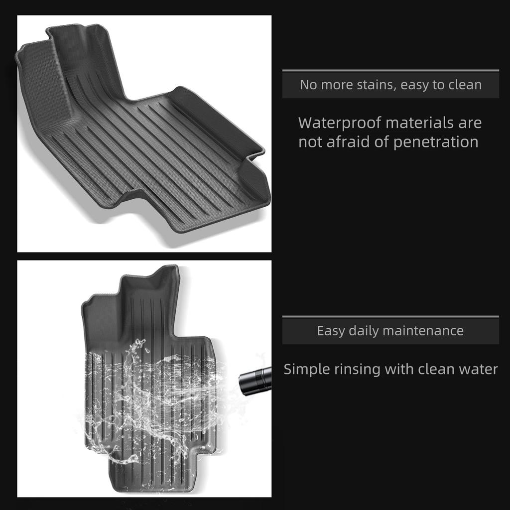 Sambee for Tesla Cybertruck 2024 2025 2026 TPE Floor Mats Wear-resistant Foot Pad Rear Trunk Protective Pad Car Accessories