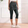 Women's Drawstring Skirted Workout Leggings Casual Summer High Waisted Soft Athletic Yoga Pants