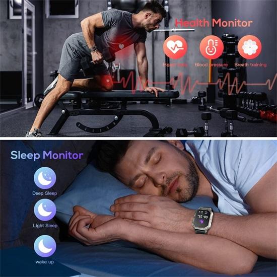 SACOSDING Apollo-03s Мужские умные часы с сенсорным экраном и Bluetooth-вызовом, 410 мАч, большой аккумулятор, пульсометр, Reloj, уличный браслет, водонепроницаемый