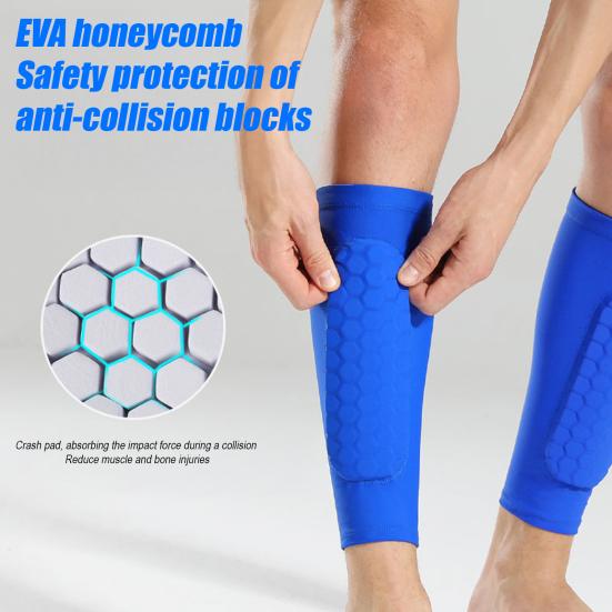 1 Pair Soccer Shin Guards Adults Impact Protection Shin Guards with Honeycomb Pads Anti-Slip Ski Shin Pads for Football Rugby Tennis