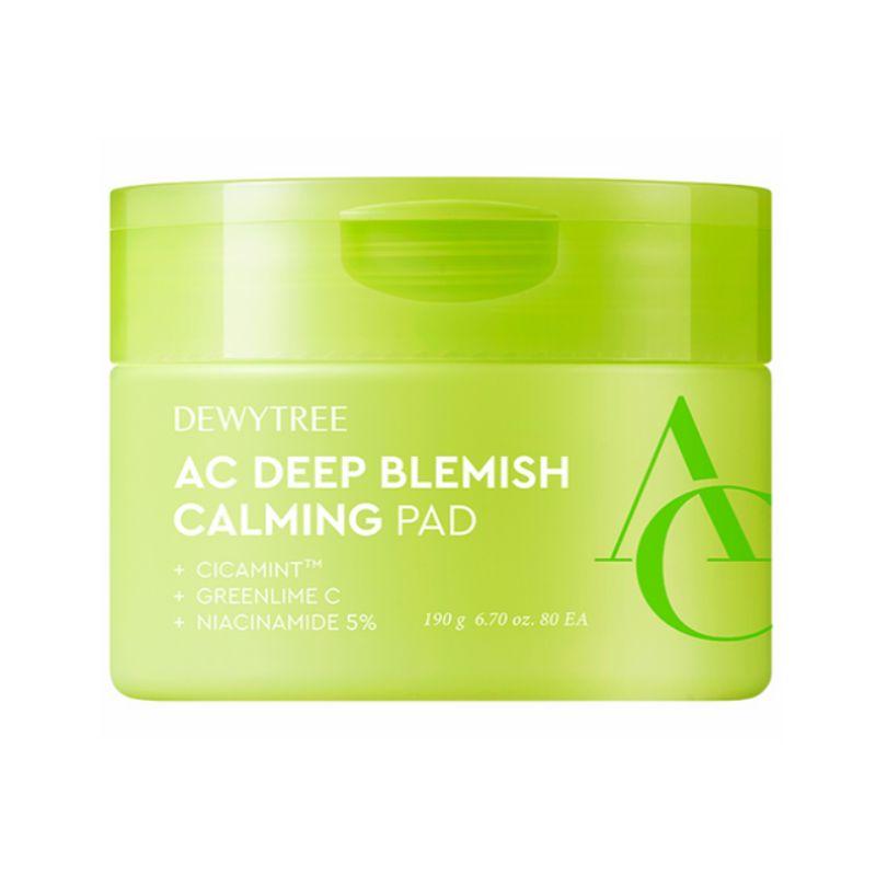 DEWYTREE AC Глубоко успокаивающие тонер-пэды от темных пятен 80 шт. 190 г K-Beauty Успокаивающие пэды для ухода за кожей с пятнами