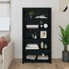 VidaXL Bookcase Black 80x35x154 Cm Solid Pine Wood 821693