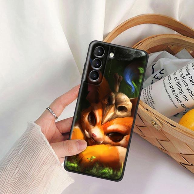 Милый Чехол для Телефона с Животным Лисой Для Samsung Galaxy S24FE S23 5G S20 S21 FE S25 S22 Ultra S24 Plus Чехлы Мягкий ТПУ Силиконовый Чехол Лисы
