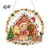 Hanging Rhinestone Ornament Christmas Painting Suncatcher Kit, DIY Faux Pearl Art Crafts for Adults Beginner, Acrylic Xmas