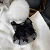 Puppy Black Bow Dress Fashionable Pet Summer Clothes Cute Teddy Mesh Suspender Japanese Style Teddy Skirt