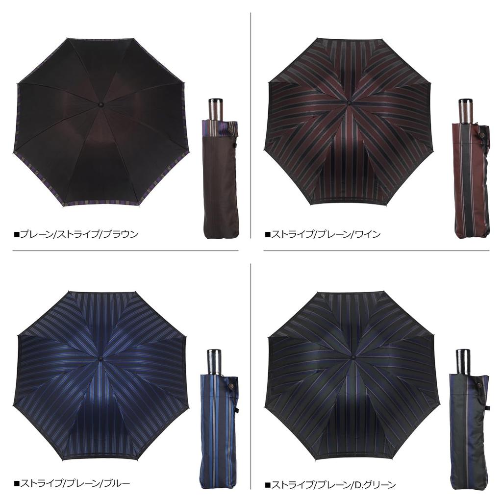 Luxury Folding Umbrella Plain X Striped NAVY Dark Blue Makita a Umbrella Manufacturer with a History of Over 140 Years Since the Edo Luxury Umbrella