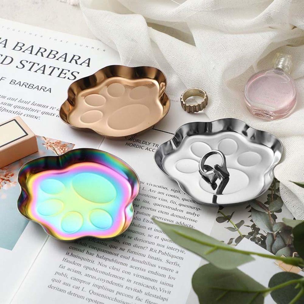 3pcs Earphone Key Organizer Kitten Jewelry Tray Jewelry Storage Plate for Rings and Earrings