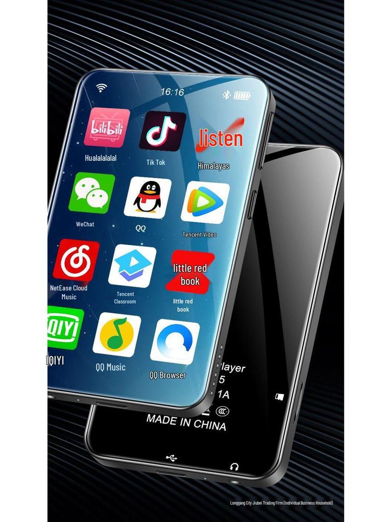 MP4/MP5-плеер с поддержкой Wi-Fi: Полноэкранное портативное устройство для музыки, видео, Bluetooth и чтения электронных книг