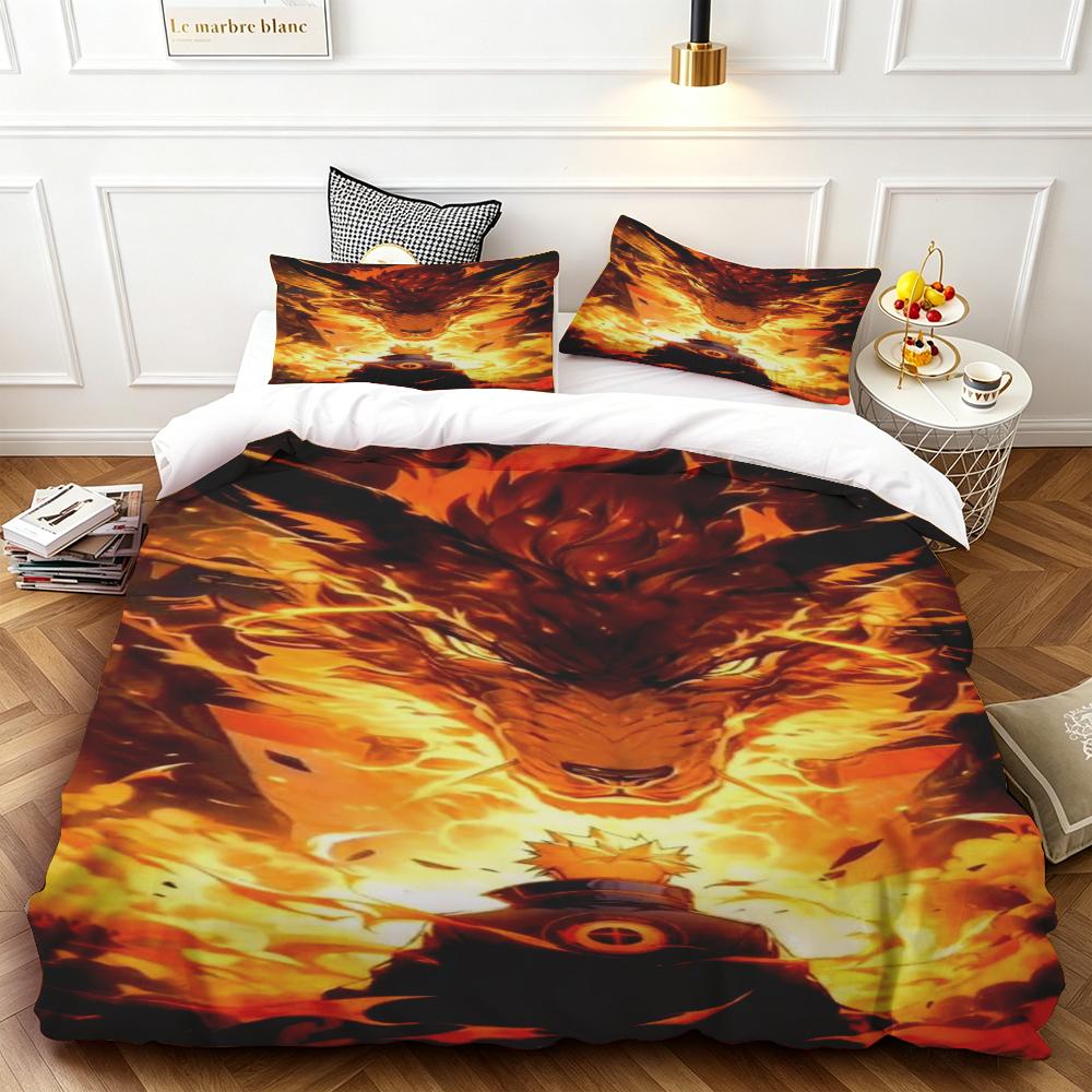 Single/twin N-Narutos Duvet Cover Set Cartoon Bedding Set Quilt Cover Soft and Comfortable Bedroom Home Decor